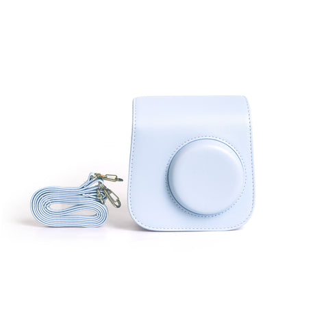 Zikkon Instax Mini SE Protective Camera Case PU Leather Carrying Bag (Purple)