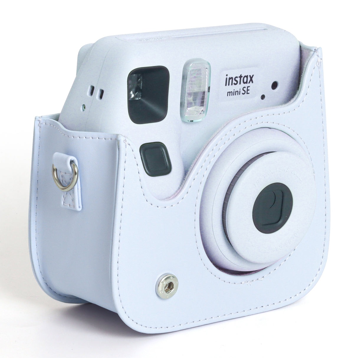 Zikkon Instax Mini SE Protective Camera Case PU Leather Carrying Bag (Purple)