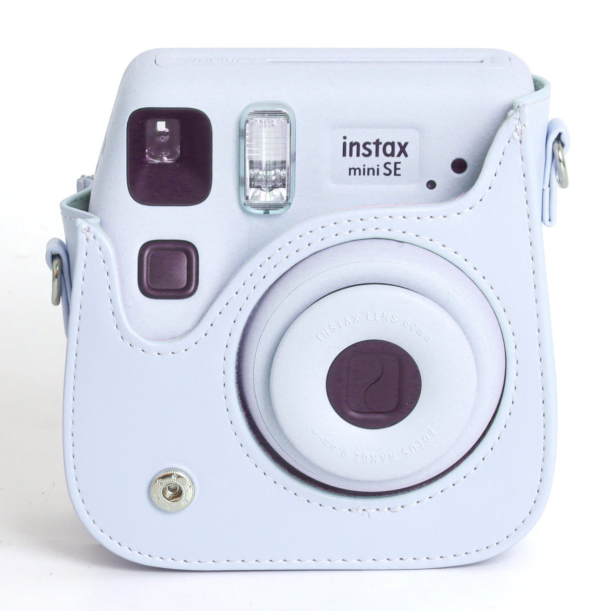 Zikkon Instax Mini SE Protective Camera Case PU Leather Carrying Bag (Purple)