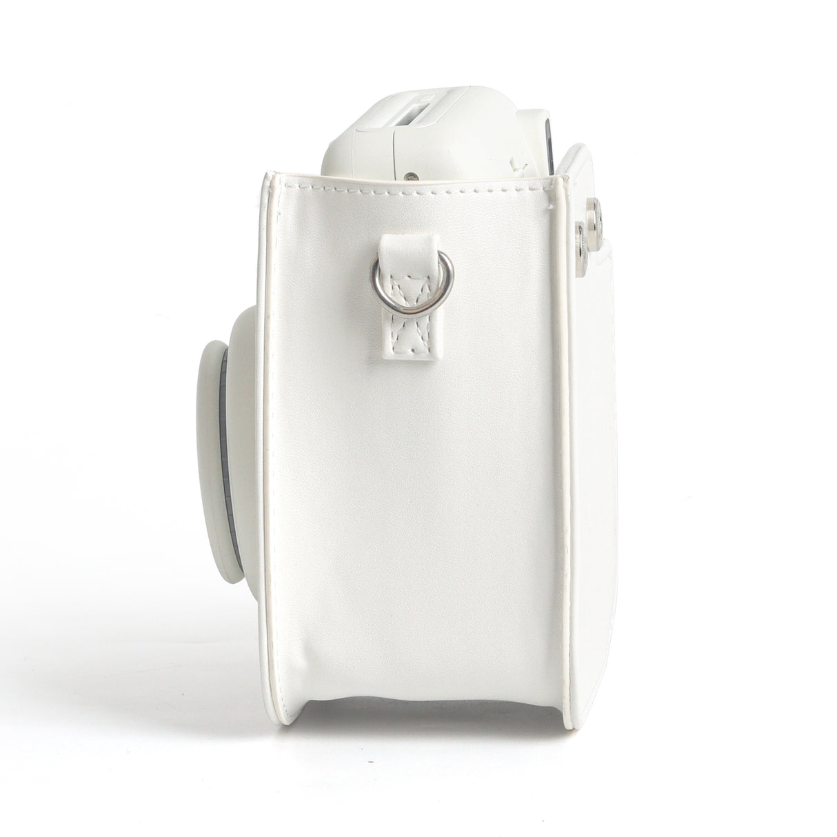 Zikkon Instax Mini SE Protective Camera Case PU Leather Carrying Bag (White)