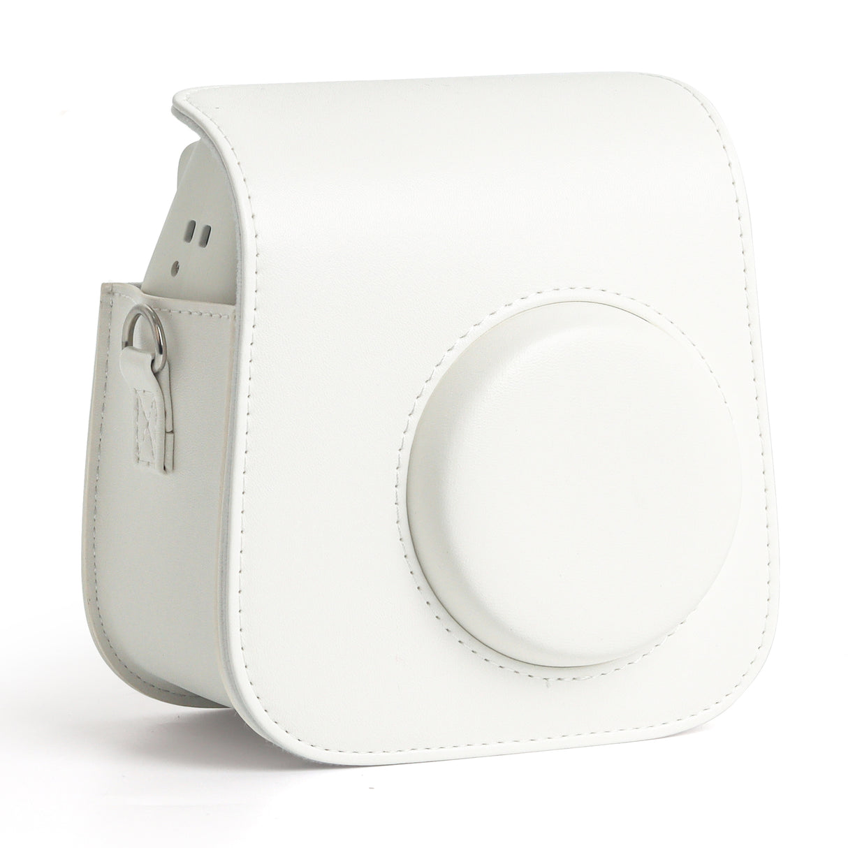 Zikkon Instax Mini SE Protective Camera Case PU Leather Carrying Bag (White)