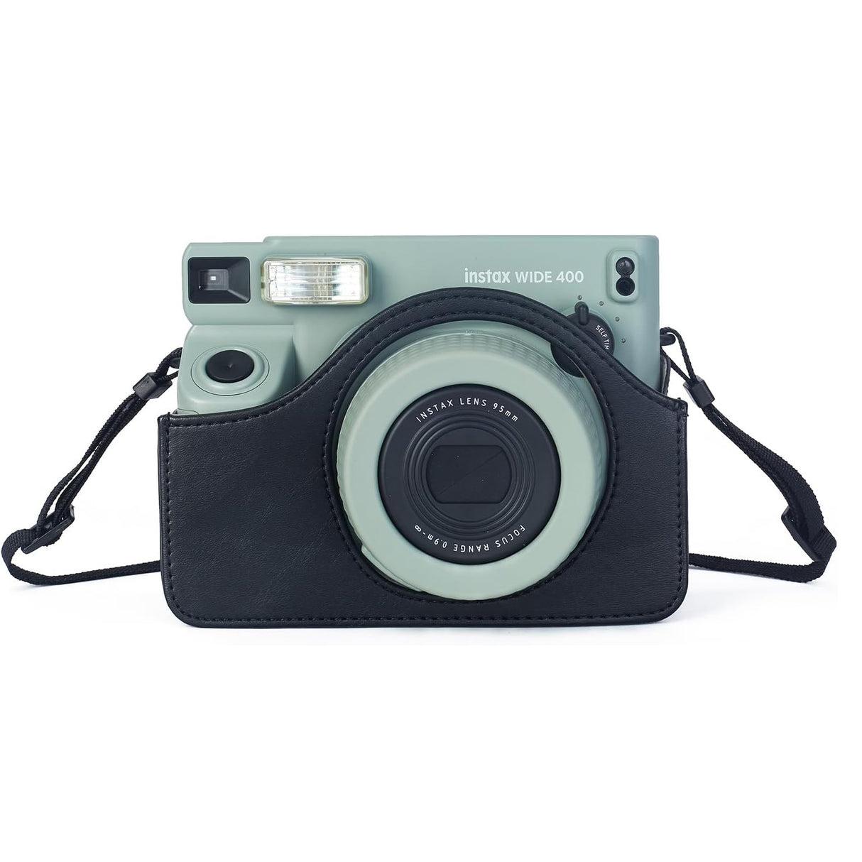 Zikkon Instax wide 400  Instant Camera PU Case Camera Bag (Black)