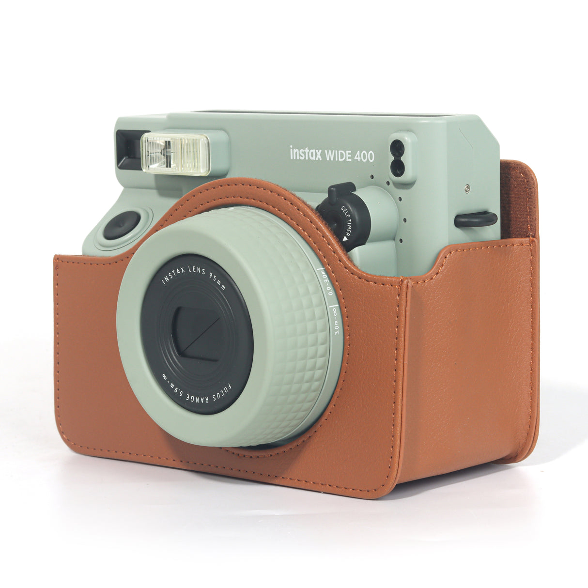 Zikkon Instax wide 400  Instant Camera PU Case Camera Bag (Brown)