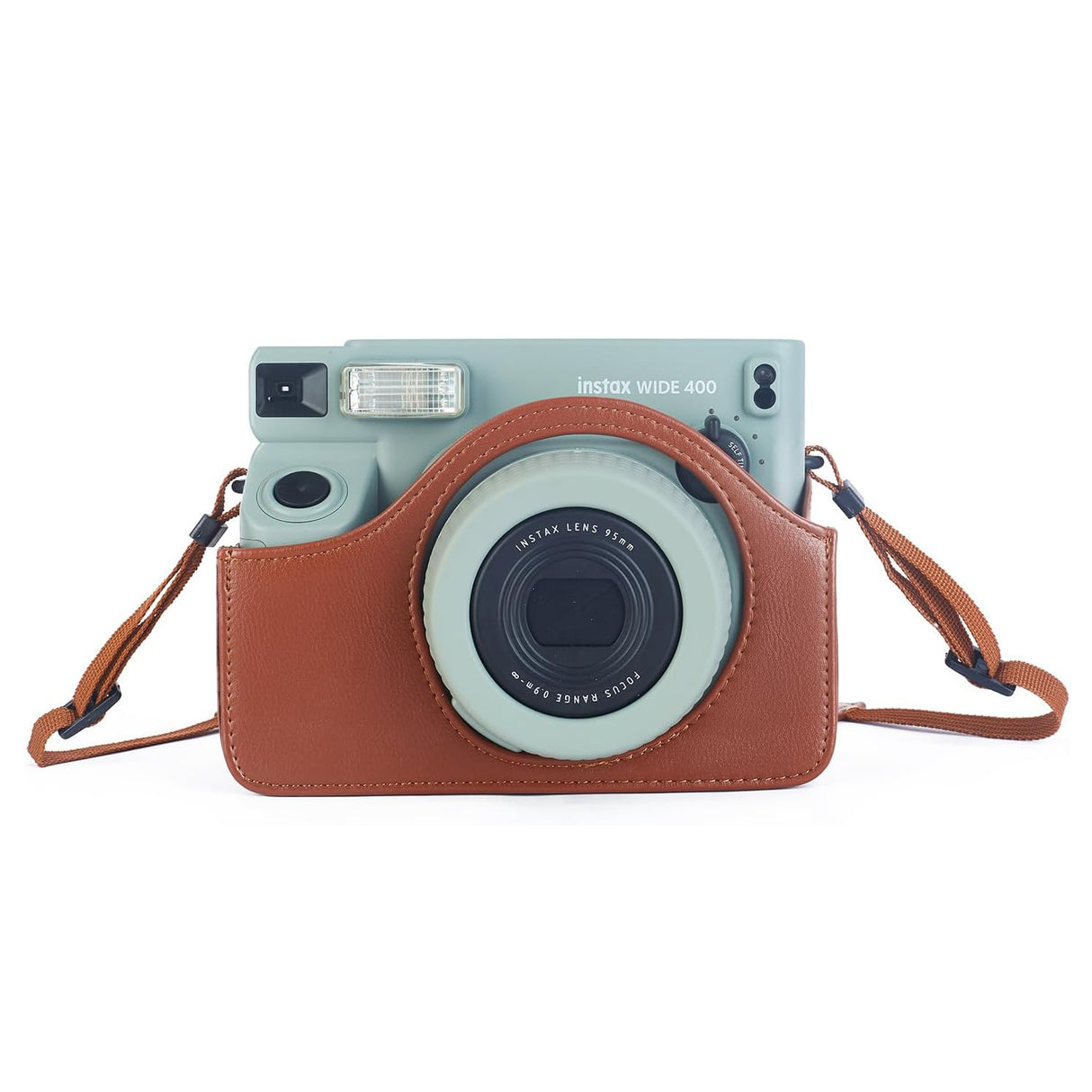 Zikkon Instax wide 400  Instant Camera PU Case Camera Bag (Brown)