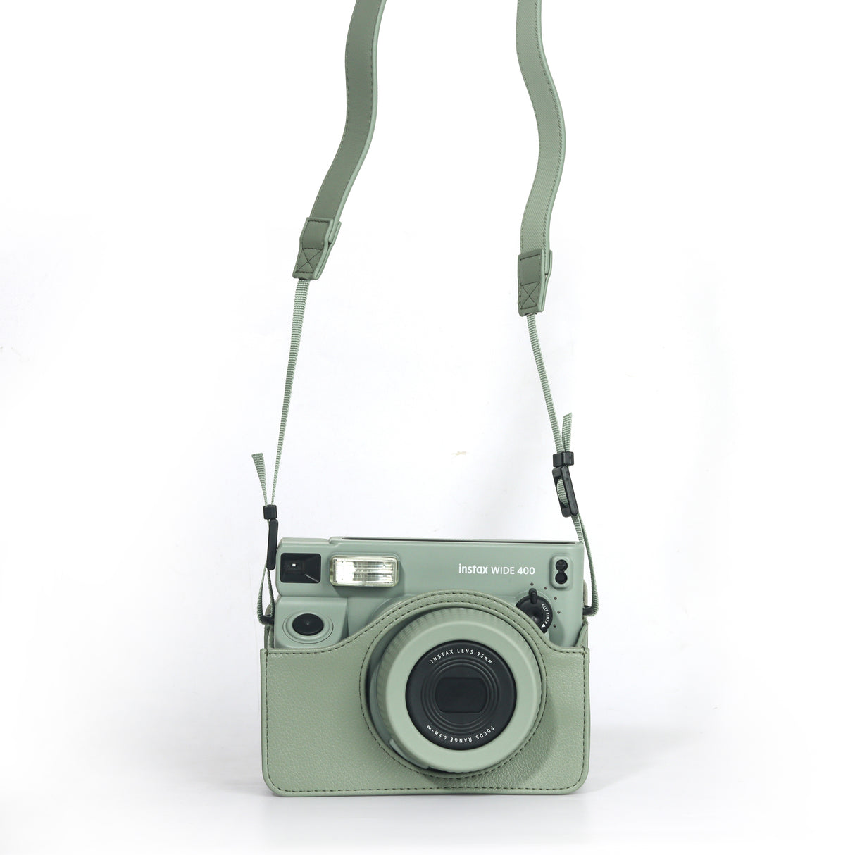 Zikkon Instax wide 400  Instant Camera PU Case Camera Bag (Dark green)