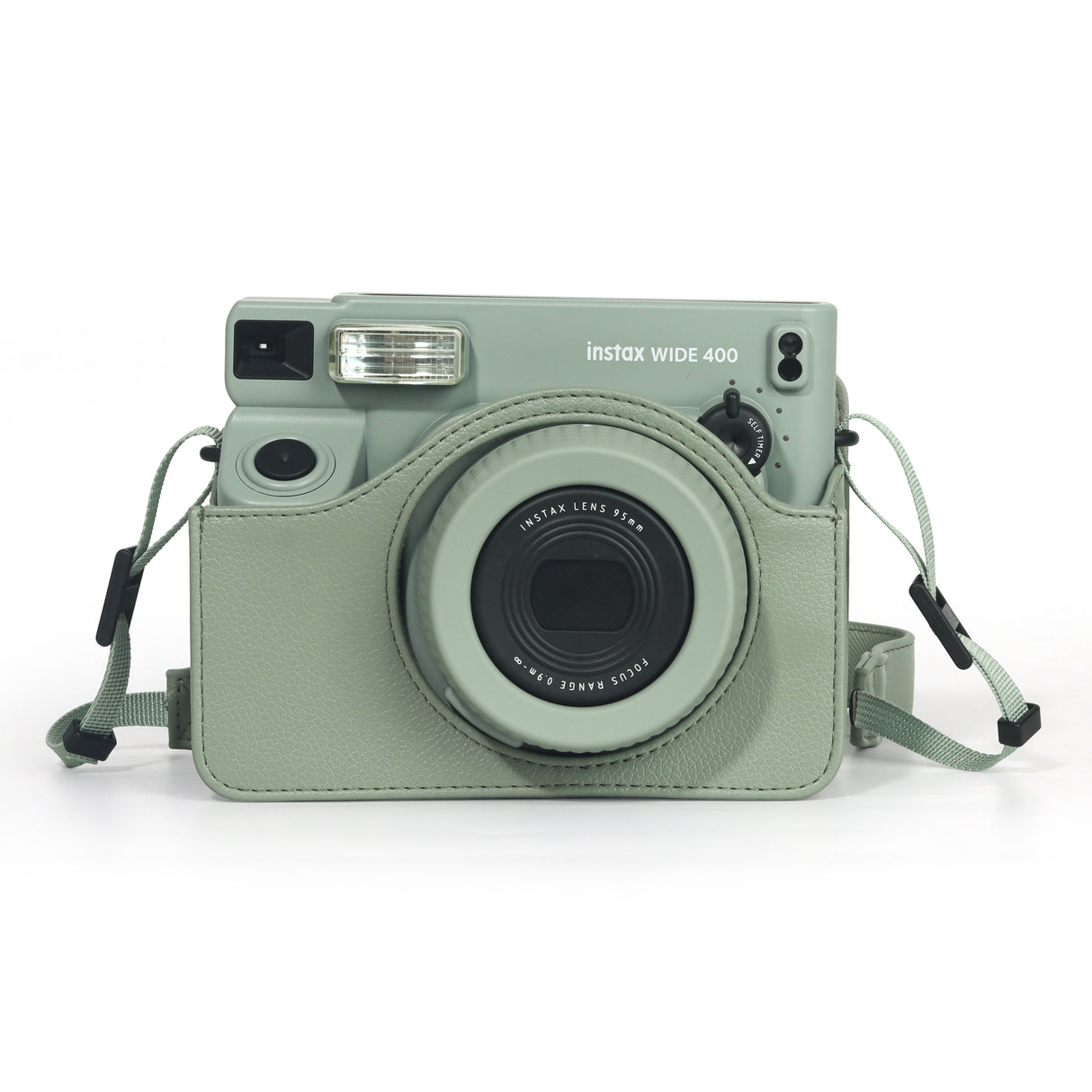 Zikkon Instax wide 400  Instant Camera PU Case Camera Bag (Dark green)