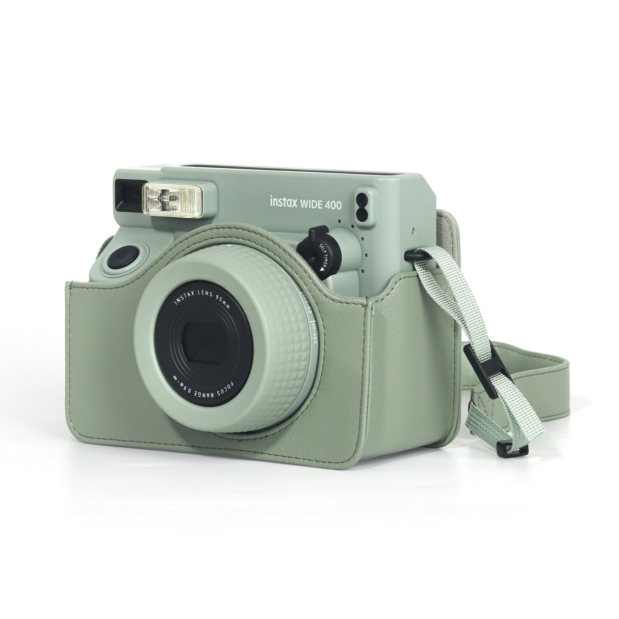 Zikkon Instax wide 400  Instant Camera PU Case Camera Bag (Dark green)