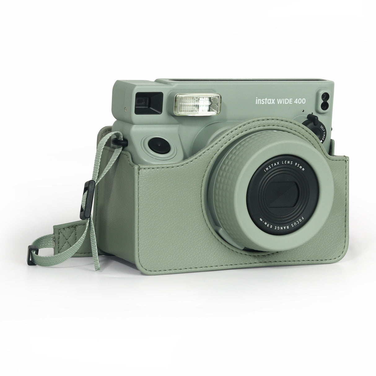 Zikkon Instax wide 400  Instant Camera PU Case Camera Bag (Dark green)