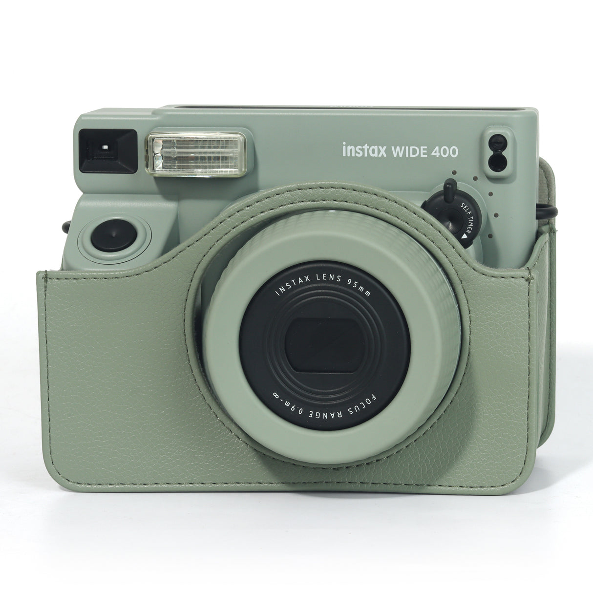 Zikkon Instax wide 400  Instant Camera PU Case Camera Bag (Dark green)