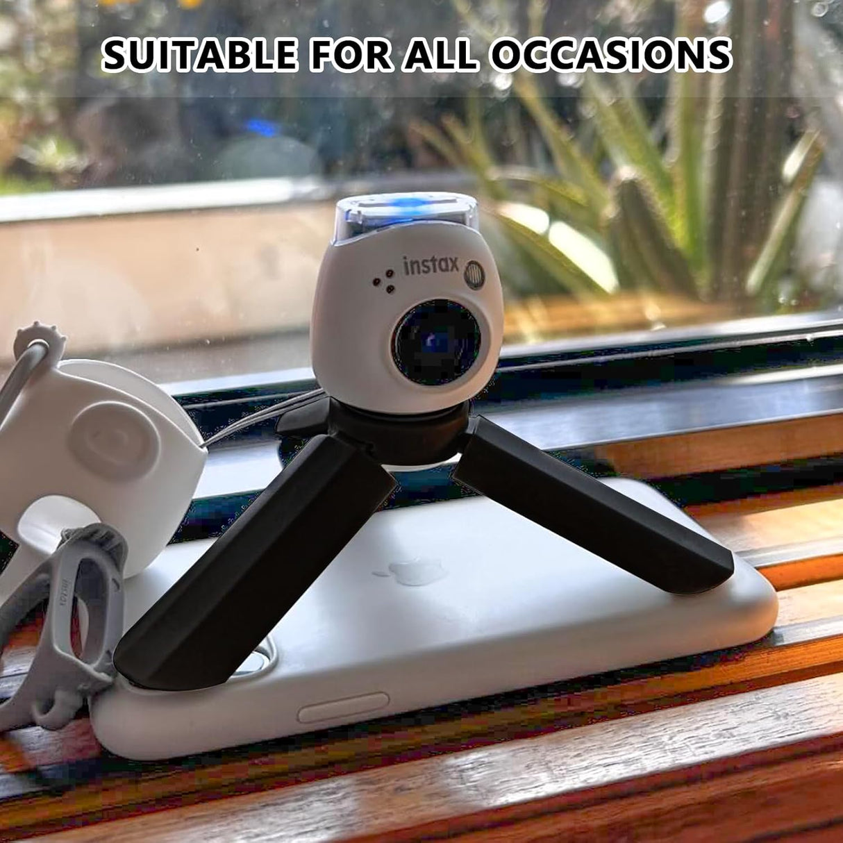 Zikkon Mini Tripod for Fujifilm Instax Mini Evo/99/PAL/70/LOMO Instant Camera (Black)