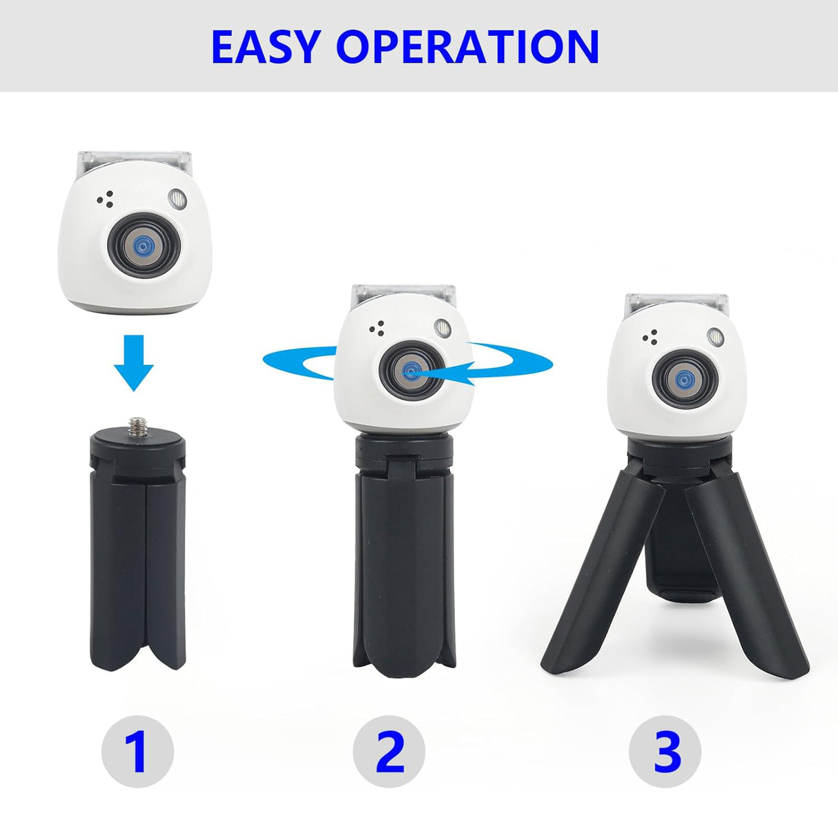 Zikkon Mini Tripod for Fujifilm Instax Mini Evo/99/PAL/70/LOMO Instant Camera (Black)