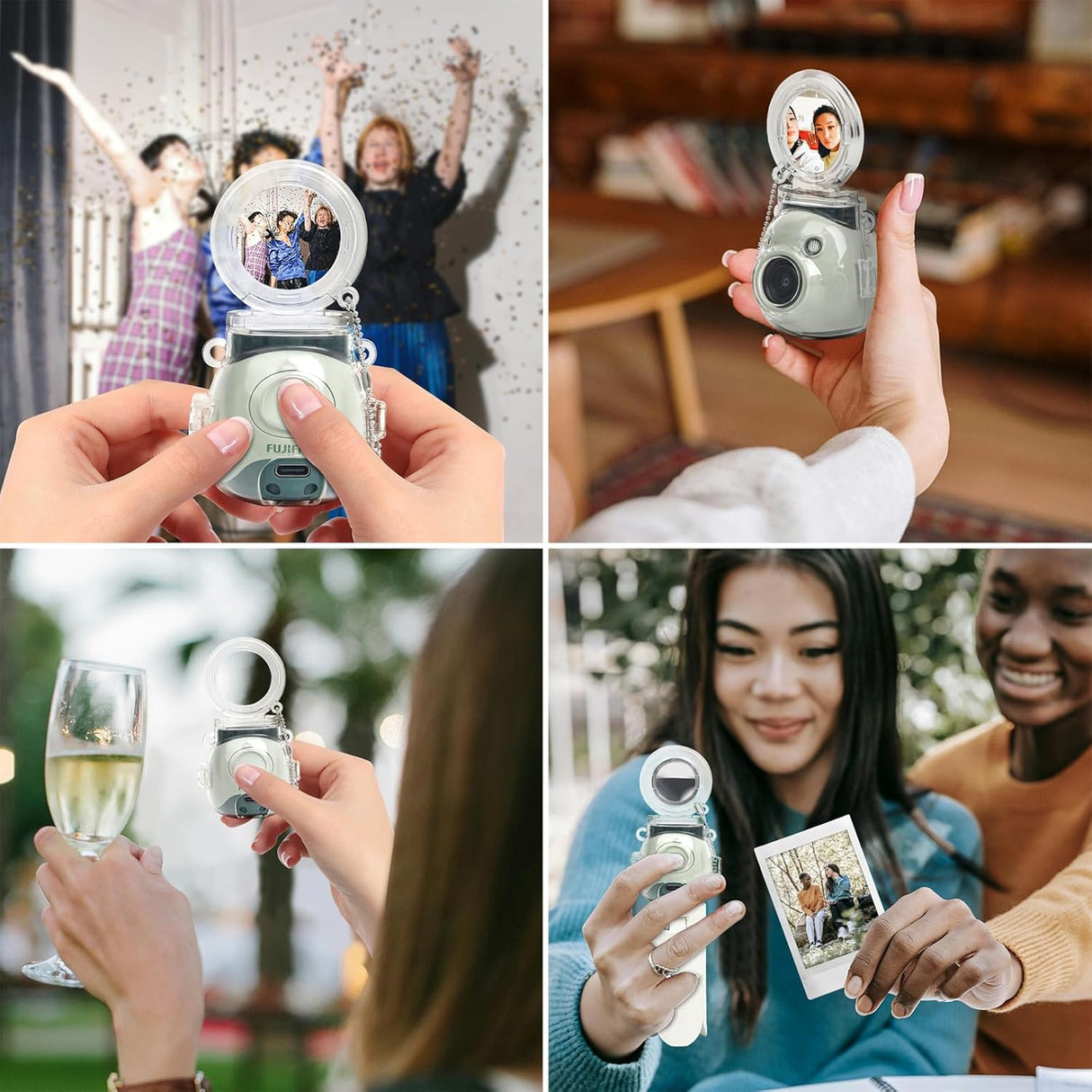 Zikkon Protective Case for Instax Pal with Selfie lens (Clear)