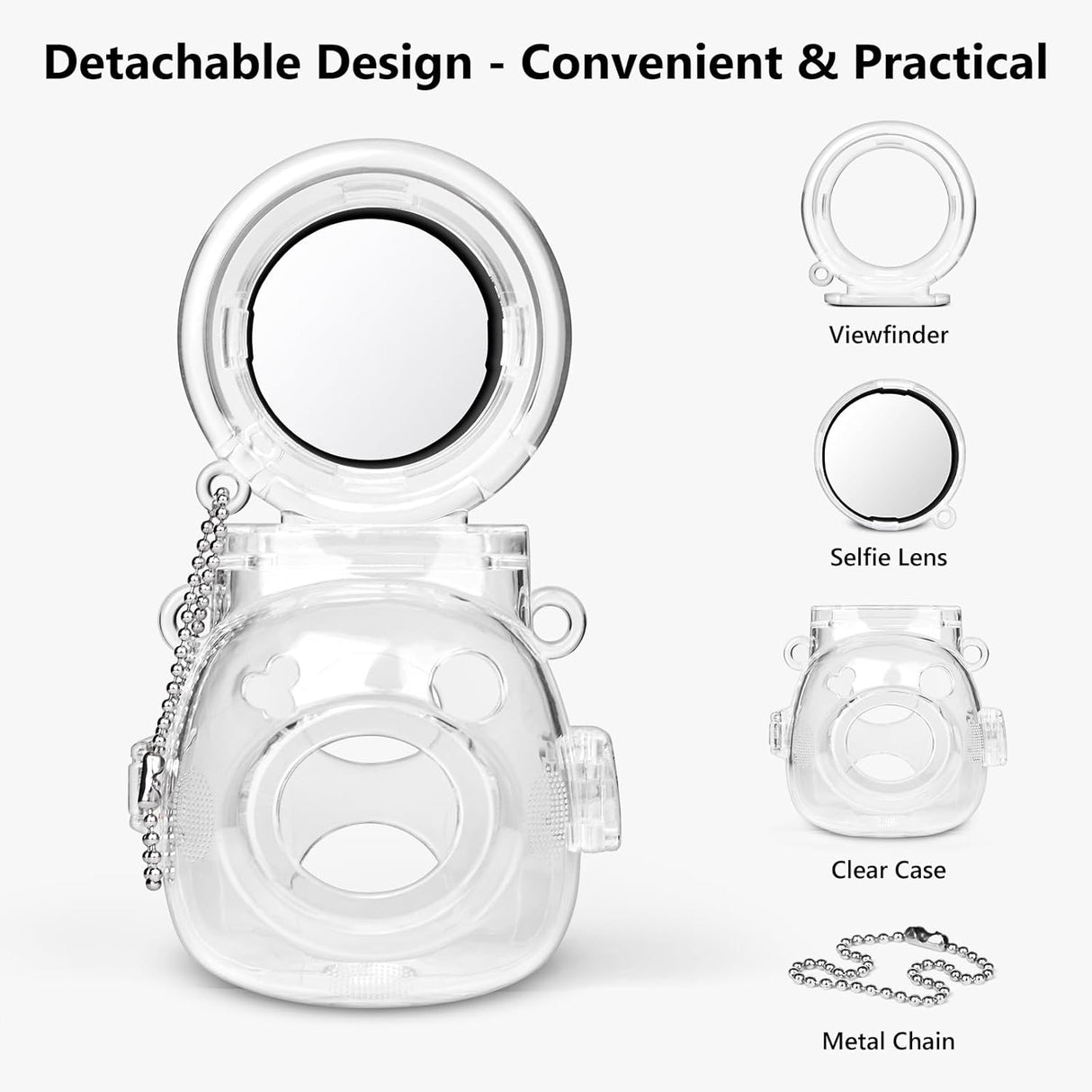 Zikkon Protective Case for Instax Pal with Selfie lens (Clear)