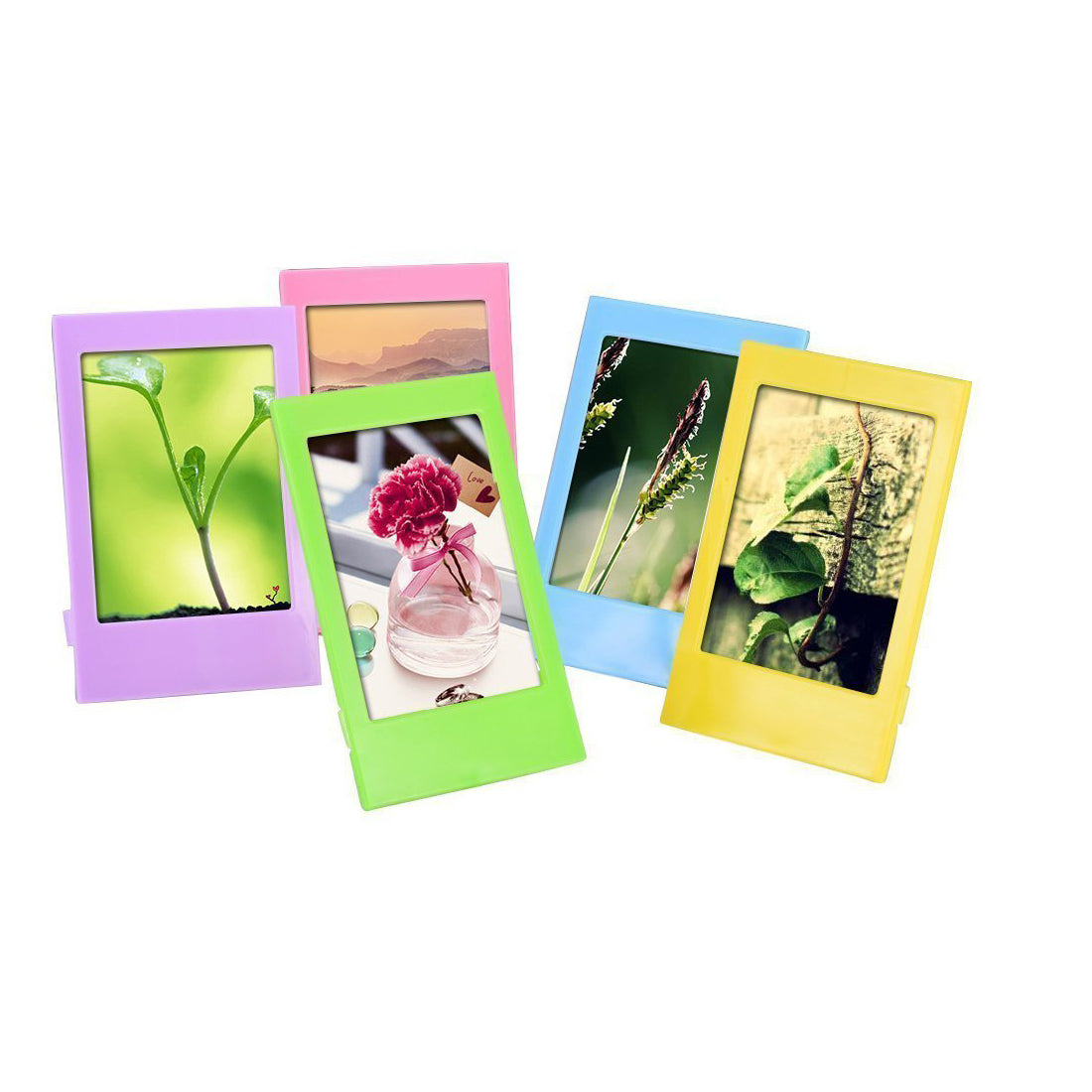 Caiul Desk Photo Frame for Fujifilm Instax mini 8/9/70/7s/90/25/50s Film (Multicolour) , 10 Pieces