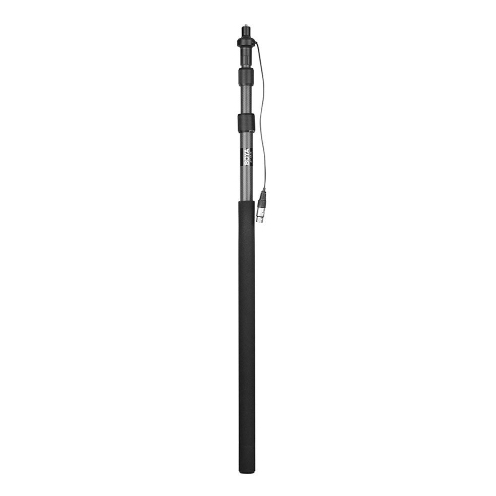 BOYA BY-PB25 Carbon Fiber Boom Pole with Internal XLR Cable for Shotgun Microphone Holder Boom Arm Extend 8.2ft