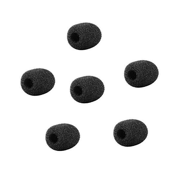 Boya 6 packs Foam Windscreen & Lapel Clips, BOYA Microphone Replacement Kit for Lapel Lavalier Microphone, Lav Microphone Accessories