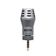 BOYA BY-A100 Omni Directional Condenser Microphone for IOS Android Smartphones Gray