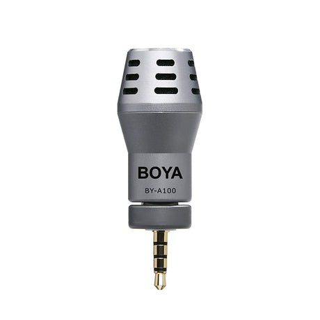 BOYA BY-A100 Omni Directional Condenser Microphone for IOS Android Smartphones Gray