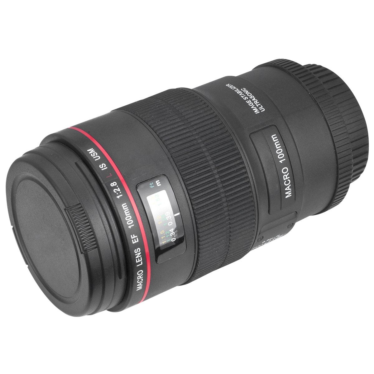 Zenko Camera Lens Cup 350ml , EF Macro 100mm Thermos Travel Coffee Mug with carry pouch