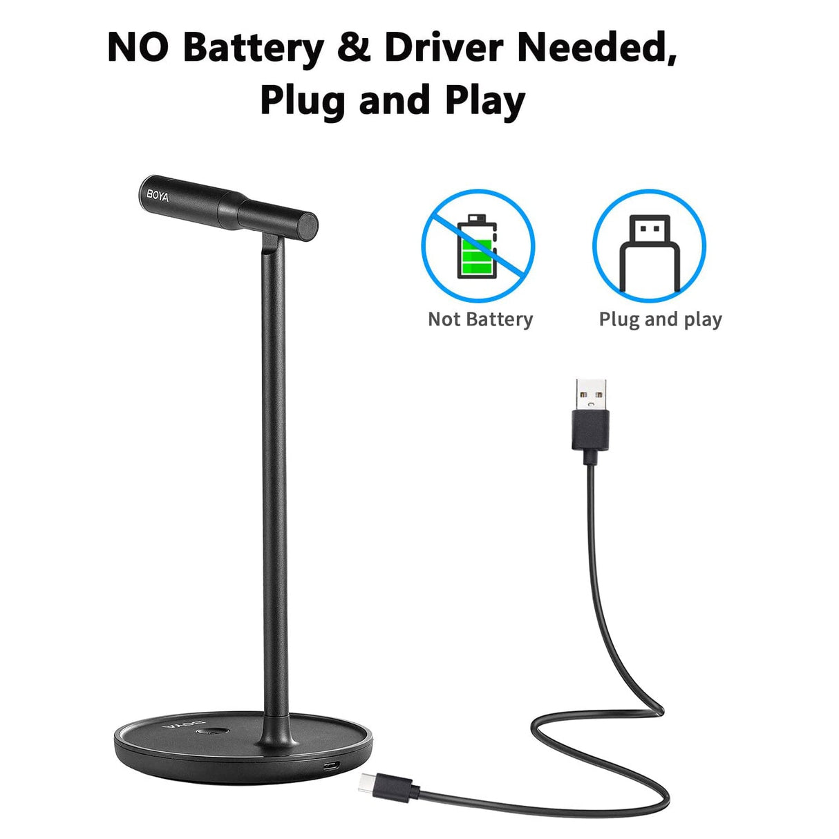 BOYA BY-CM1 Desktop USB Plug&Play Microphone For Windows/Mac