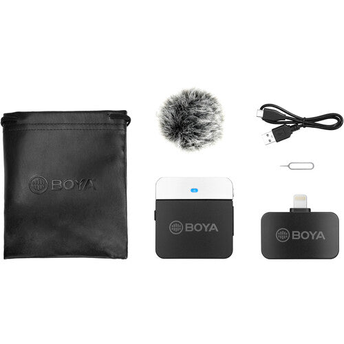 BOYA BY-M1LV-D iOS 2.4Ghz Wireless Microphone (1Transmitter+1Receiver)