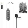 BOYA BY M1S with Fur Lav Omnidirectional Lavalier Microphone
