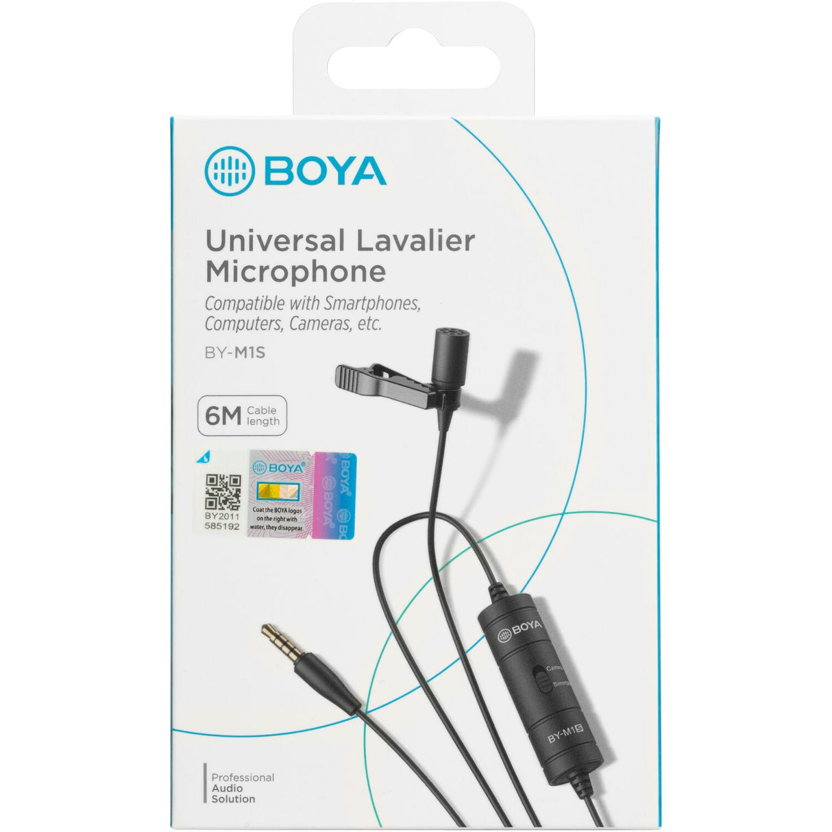 BOYA BY-M1S Professional Universal Plug and Play Lavalier for Cameras and Mobile Microphone