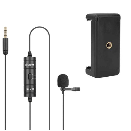 BOYA BY M1S with mount2 Omnidirectional Lavalier Microphone