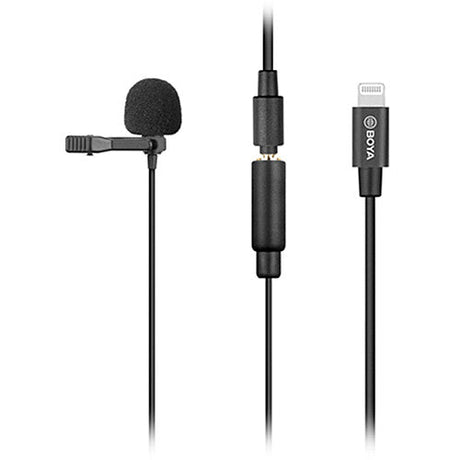 BOYA BY-M2 Digital Omnidirectional Lavalier Microphone with Detachable Lightning Cable (iOS)