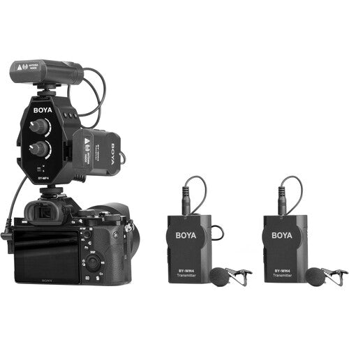 BOYA BY-MP4 2-channel Mono Stereo Mode Audio Adapter for Canon Nikon Sony Panasonic Digital SLR DSLR Camera Camcorder Smartphone