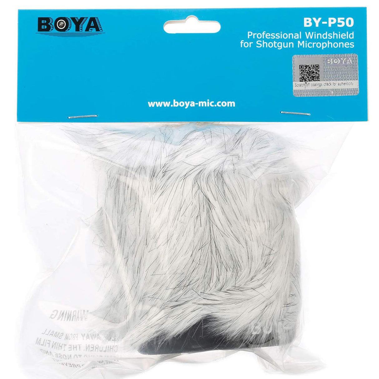 BOYA BY-P50 Furry Outdoor Interview Microphone Windshield Muff for Shotgun Capacitor Microphones (Inside Depth 2'' / 50mm)