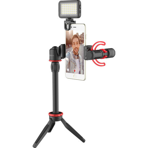 BOYA BY-VG350 Ultimate smartphone video kit Plus with BY-MM1+ Mic, LED Light, and Accessories
