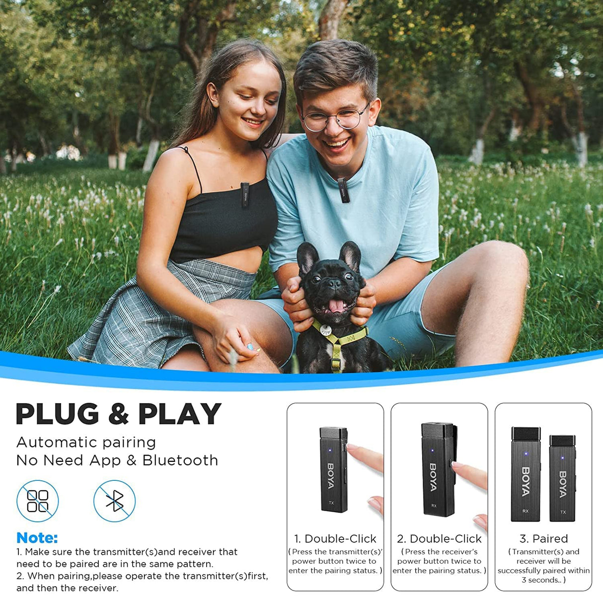 BOYA BY-W4 2.4G 4 Channel Wireless Lavalier Microphone For PC Smarphone Cameras