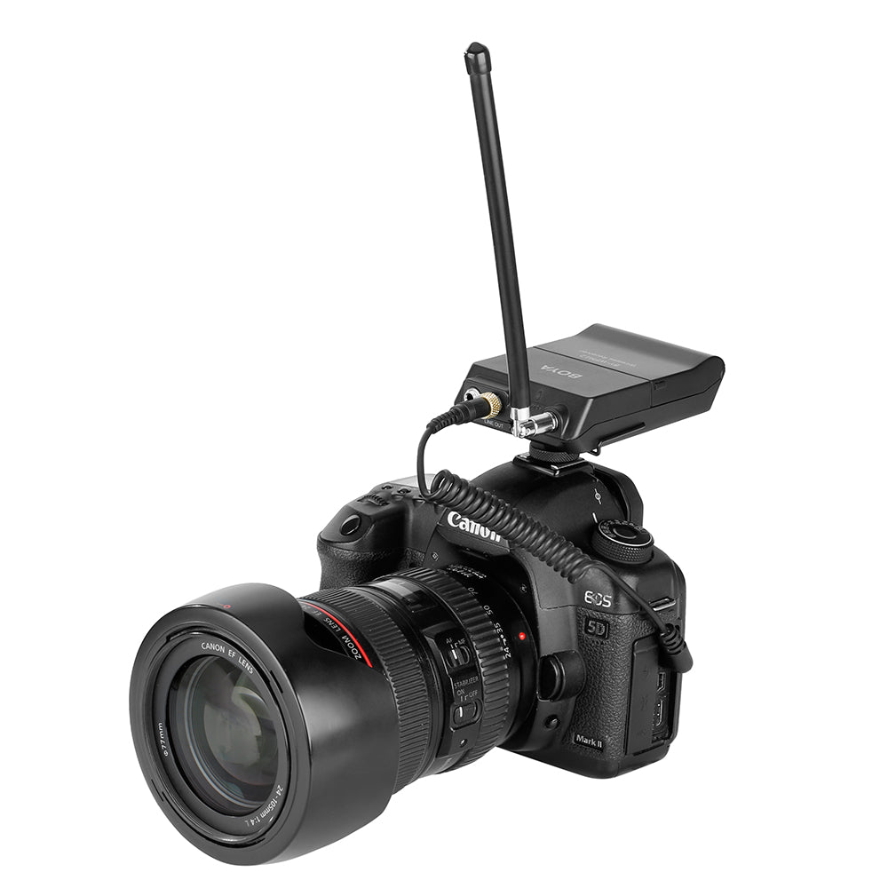 BOYA BY-WFM12 VHF Wireless Microphone System for Smartphones DSLRs Camcorders Audio recorders PCs and More