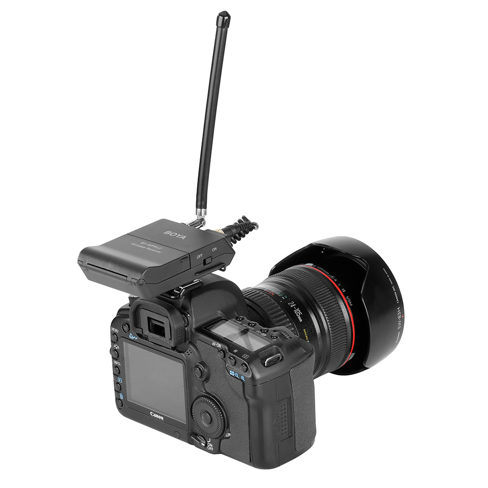 BOYA BY-WFM12 VHF Wireless Microphone System for Smartphones DSLRs Camcorders Audio recorders PCs and More