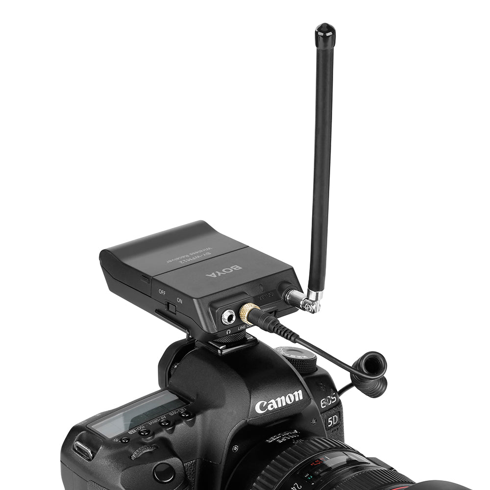 BOYA BY-WFM12 VHF Wireless Microphone System for Smartphones DSLRs Camcorders Audio recorders PCs and More