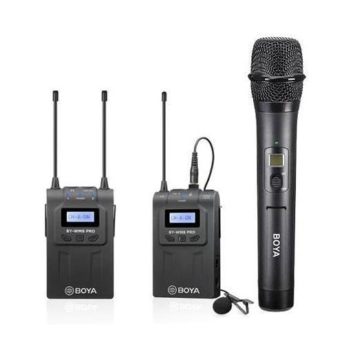 BOYA BY-WM8 Pro-K4 Dual Channel Wireless Microphone Kit, Includes BY-WHM8 Pro Handheld and BY-WM8 Pro-K1 Transmitter and Receiver