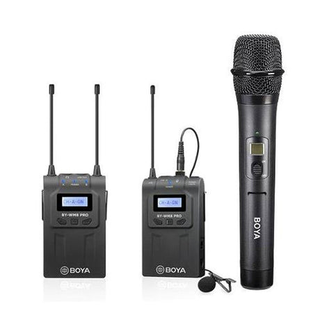 BOYA BY-WM8 Pro-K4 Dual Channel Wireless Microphone Kit, Includes BY-WHM8 Pro Handheld and BY-WM8 Pro-K1 Transmitter and Receiver