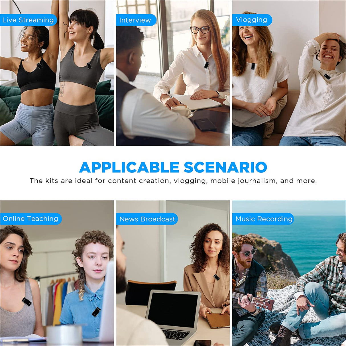 BOYA BY-XM6-S2 Mini Ultracompact 2.4GHz Dual-Channel Wireless Microphone System