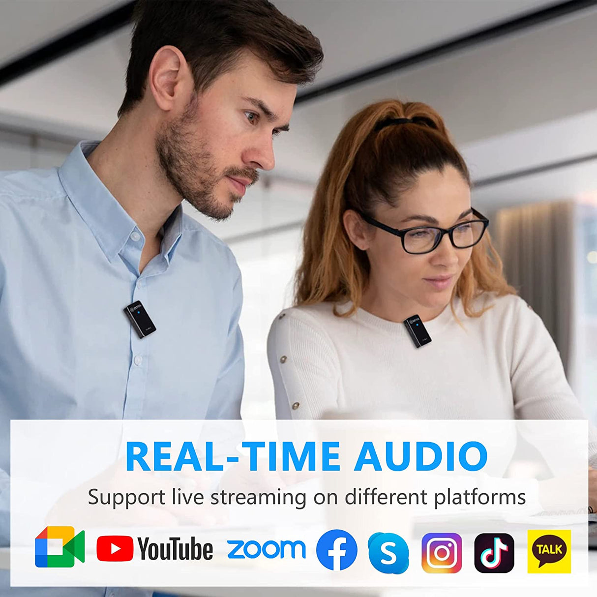 BOYA BY-XM6-S2 Mini Ultracompact 2.4GHz Dual-Channel Wireless Microphone System