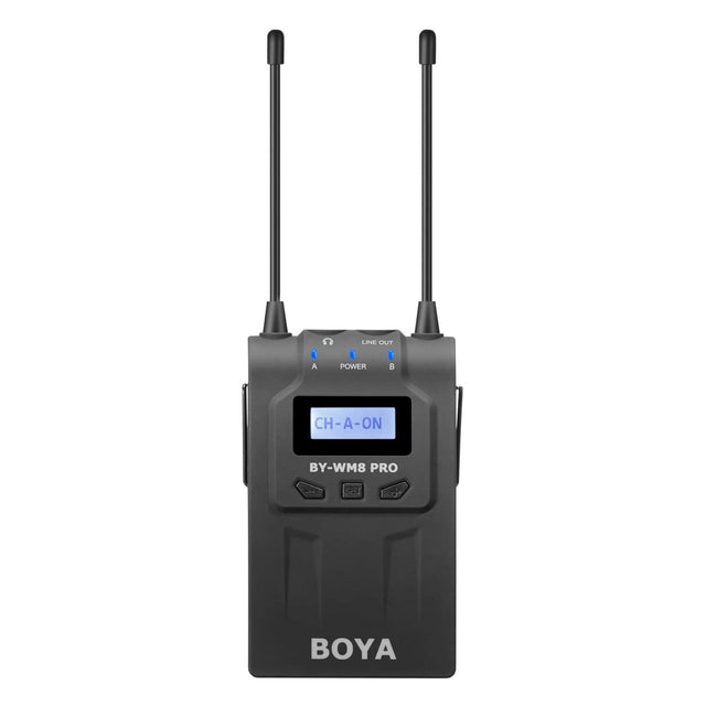 BOYA RX8 Pro UHF Dual-Channel Wireless Bodypack Receiver for TX8 Pro, BY-WHM8 Pro and BY-WXLR8 Pro Transmitter