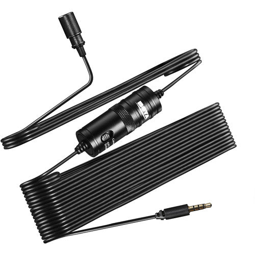 Boya BY-M1 Omni directional Lavalier Microphone for DSLRs,Camcorders & Smartphones Black