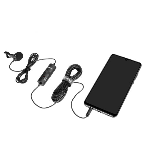 Boya BY-M1 with Mini Tripod and Mount 1 Omni Directional Lavalier Microphone