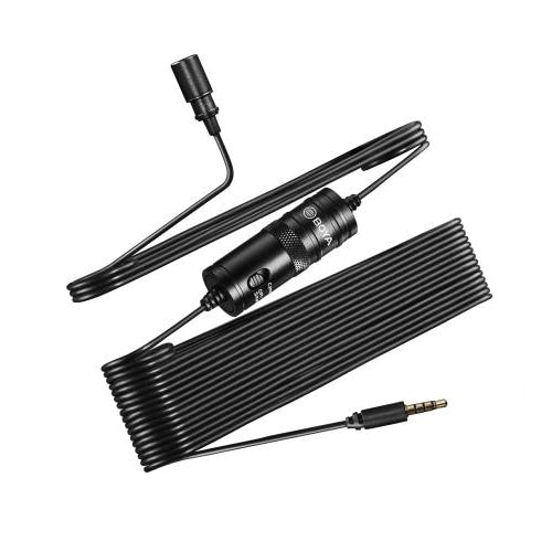 Boya BY-M1 with Mini Tripod and Mount 3 Omni Directional Lavalier Microphone