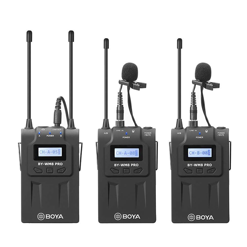 BOYA- BY-WM8 PRO- K2 UHF Dual-Channel Wireless Microphone System
