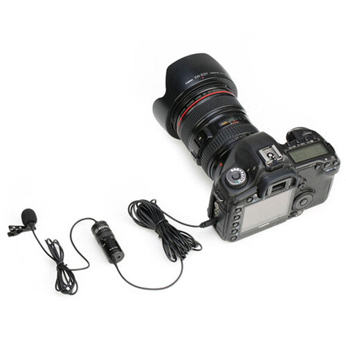 BOYA BY-M1 Pro Omnidirectional Lavalier Condenser Microphone with Gain control, Headphone-out, Noise cancellation for iPhone Android Smartphone DSLR Camera Camcorder Audio Recorder YouTube(20ft Cable)