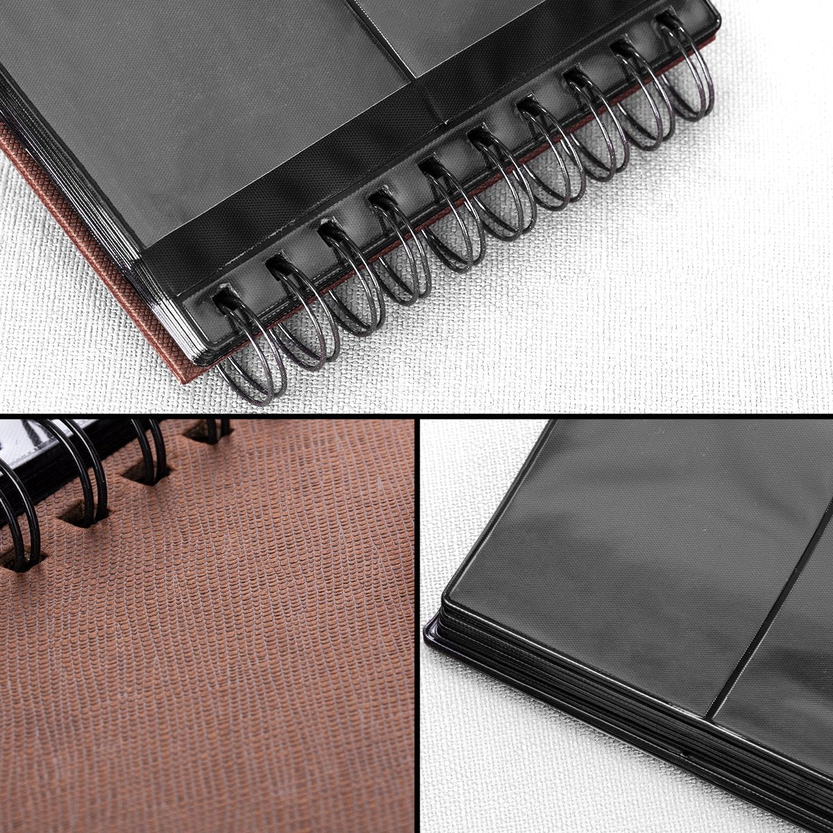 CAIUL 68 Pockets Desk Calendar Style Photo Album for Fujifilm Instax Mini 7s 8 8+ 9 25 26 50s 70 90 Films Brown