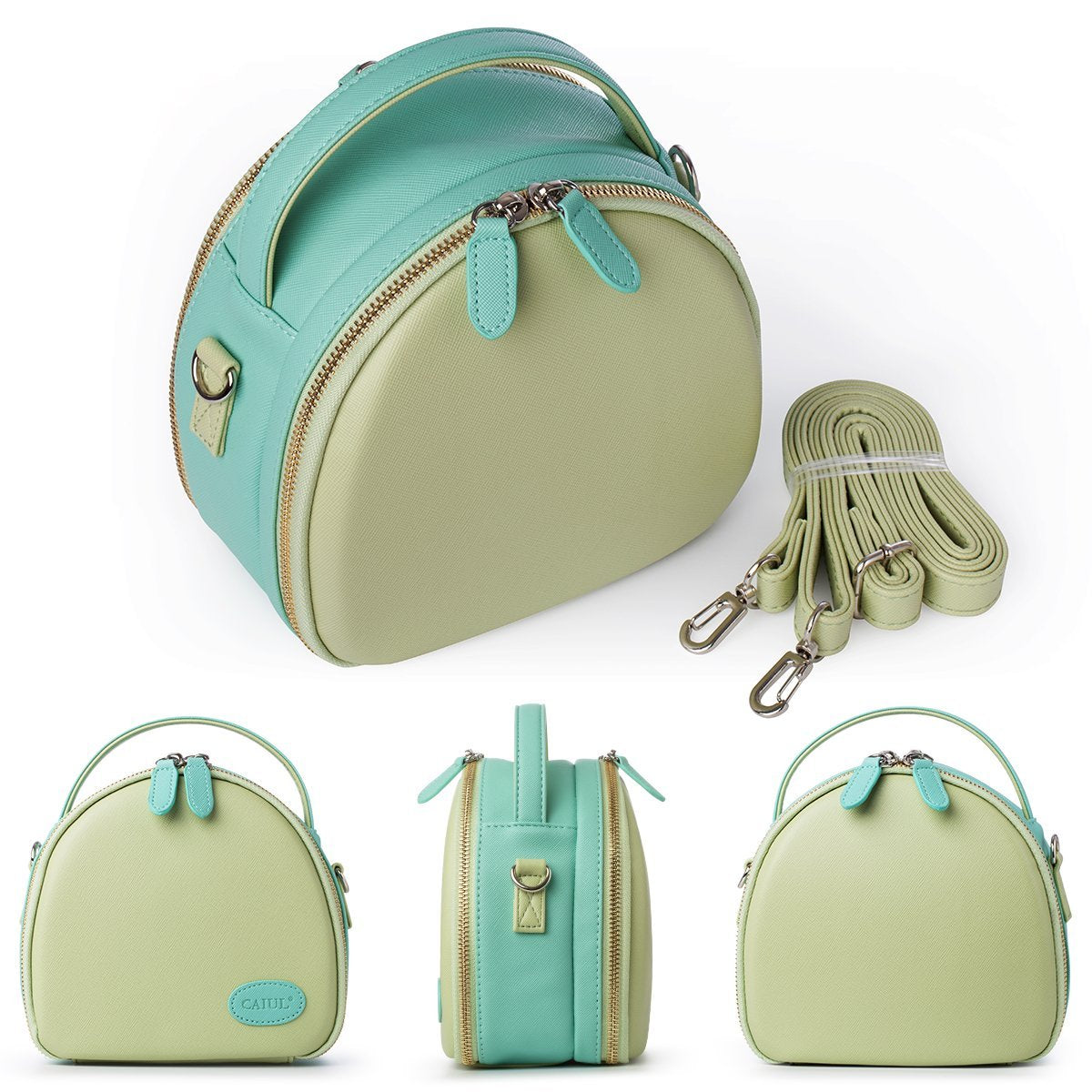 CAIUL Instax Mini First Generation Zipper Universal Carry Case for Fujifilm Instax Mini 11/9/ 8 8+ 70 7s 25 26 50s 90 9 Camera Mint Green