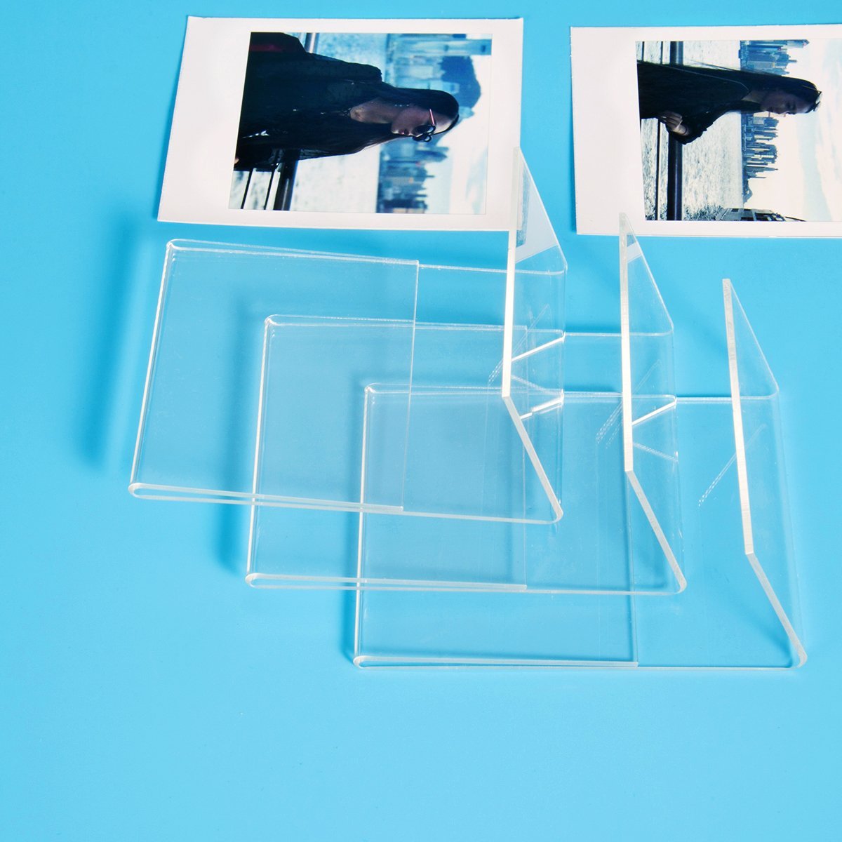 CAIUL L Model Clear Acrylic Photo Frame for Fujifilm Instax Square SQ10 Instant Film, 3pcs