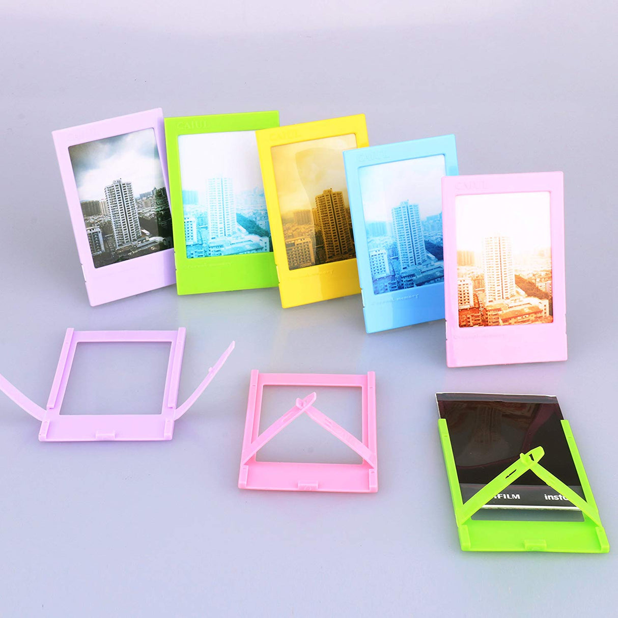 ZENKO 5 in 1 Plastic Photo frame for Mini film (Pink/blue/purple/green/yellow)